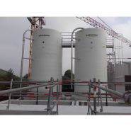 Silo de stockage industriel en terrasse avec un système de pesage, capacité jusqu'à 200 m3 - ROUSSEAU