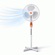 Ventilateur Sur Pied - ø 40 Cm - 45 W - Orange Blanc - 89337