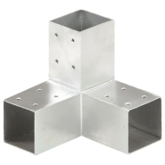 Vidaxl connecteur de poteau forme en y métal galvanisé 71x71 mm 145457