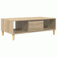 VidaXL Table basse Chêne Sonoma 102 x 55 x 35 cm Bois d'ingénierie Modèle Polaris Studio - 876191