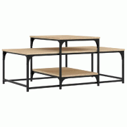 VidaXL Table basse chêne sonoma 102x60x45 cm bois d'ingénierie Modèle Atlas Master Studio - 835315