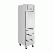 Armoire réfrigérée positive inox - 1 porte et 3 tiroirs - GN slimline série U - 292 L - Polar - UA113