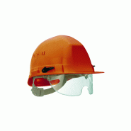Casque de chantier lunette integree orange coverguard