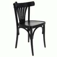 Chaise d'intérieur New Orléans en bois finition noire - par 2