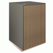 Comptoir Vertigo T01 avec tiroir MDF naturel et anthracite 60x60x93cm