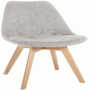 Décoshop26 - Chaise de salle à manger x1 design scandinave en velours côtelé gris et pieds en bois clair 10_0007270 - gris Bois massif 3000266025653