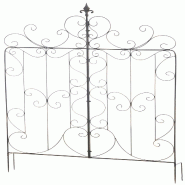 Décoshop26 - Treillis décoration de jardin rosier plantes grimpantes 133 cm en métal bronze 10_0003890 - métal 3000251827859