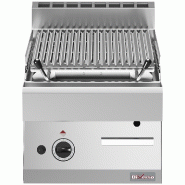 Diamond - Grill pierre de lave, 1/2 module, grille en fonte "double face" - réf. WR-PLX1-40 - gris AKS-WR-PLX1-40