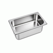 ECOLOMIQUE - 6 Pcs - Bac GN inox 1/3 325x176mm H65mm - argenté inox 294GNSS1365