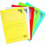 ELCO Lot de 5 Boîte de 50 pochettes coin Ordo Zéro A4, avec fenêtre, en papier coloris assortis (10) - 7611722020776