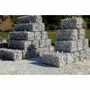 Gabion pret a poser 0.25m3 gris bleute : 1mx0.5mx0.5m