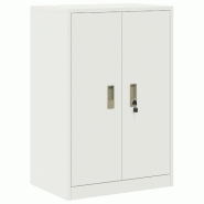 Helloshop26 - Armoire de rangement moderne design industriel intérieur 60 x 40 x 90 cm en acier blanc 02_0054856 - blanc acier 3000238694306