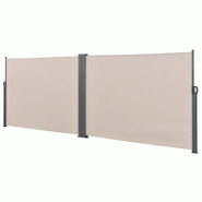 Helloshop26 - Double brise-vue pare-soleil garde-vue métal et polyester 160 x (2 x 300) cm beige 03_0001633 - beige métal 3000210499783 Helloshop26 - Double brise-vue pare-soleil garde-vue métal et polyester 160 x (2 x 300) cm beige 03_0001633 - beige métal 3000210499783
