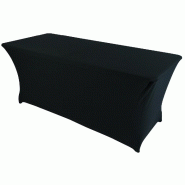 Nappe housse pour table pliante 180cm noire