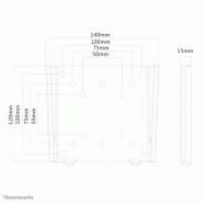 Neomounts FPMA-W25 Support pour écran mural 10-30" - ultra-plat