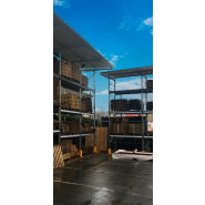 Rack à palettes pour extérieur - avec toiture - stockage de produits finis, matières premières ou marchandises dangereuses_1