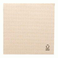 Serviette en papier gaufré recyclé naturel 2 plis 39x39cm - par 1200