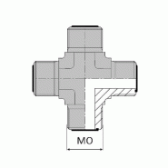 Té croix mâle ORFS x mâle ORFS x mâle ORFS - 1"7/16' , 36.51
