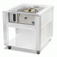 Turbine à glace automatique sur chariot Gelato 5K T-Mobile, production 5 kg/h, cuve fixe avec vidange, structure inox, refroidissement par air - 1683