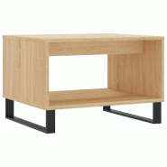 VidaXL Table basse chêne sonoma 60x50x40 cm bois d'ingénierie Modèle Aero Épuré - 829263