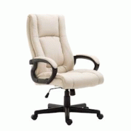 CLP Fauteuil de bureau XL Sparta tissu Crème - beige textile 192341704 CLP Fauteuil de bureau XL Sparta tissu Crème - beige textile 192341704