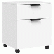 Décoshop26 - Caissons à tiroirs meuble de bureau mobile sur roulettes 45 x 38 x 54 cm bois d'ingénierie blanc DEC024560 - blanc 3000254773313 Décoshop26 - Caissons à tiroirs meuble de bureau mobile sur roulettes 45 x 38 x 54 cm bois d'ingénierie blanc DEC024560 - blanc 3000254773313