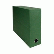 Exacompta Lot de 5 Boîte transfert Papier toilé en carte 15/10e, dos de 90, coloris vert - 3130630895237_0
