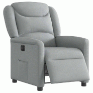 Fauteuil inclinable électrique Gris clair Tissu Modèle Terlonora - 8721102961564