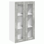 Helloshop26 - Armoire suspendue moderne grand espace de rangement 60 x 31 x 100 cm en bois d'ingénierie gris béton 02_0053428 - gris Bois massif 300