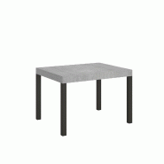Itamoby Table Extensible 80X120/204 Cm Everyday Cement Structure Anthracite - gris 8050598100448 Itamoby Table Extensible 80X120/204 Cm Everyday Cement Structure Anthracite - gris 8050598100448