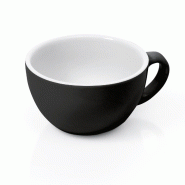 Tasse cappuccino 200 ml noir bord blanc ITALIA BLACK lot de 6 - Was Germany - porcelaine 4044925165082