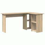 VidaXL Bureau Chêne Sonoma 142 x 102 x 73 cm Bois d'ingénierie Modèle Vega ProDesk - 869292