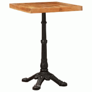 VidaXL Table bistrot Marron 50 x 50 x 76 cm Bois d'Acacia Massif Modèle Helios Classique - 42013026