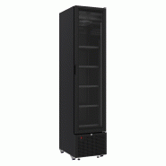 Armoire réfrigérateur professionnelle slim noir une porte vitrée 34... - P7464.0210