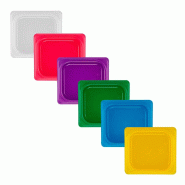 CAMBRO - 60PPCWSCT6C - (Lot de 6) Couvercle hermétique GN 1/6 (couleurs assorties) - (Récipients non inclus) - multicolore plastique polypropylène