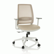 Chaise de bureau / chaise pivotante PROFONDO ECO W Maille / Tissu beige hjh OFFICE - beige polyester 820032