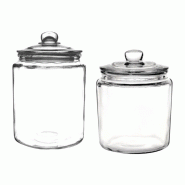 Ensemble de bocaux à biscuits en verre 6350ml et 3800ml - Ref SA725 - Olympia - 0615402700061