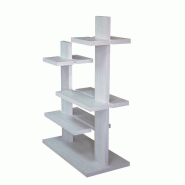 Étagère 5 niveaux double face blanc - 100x49x144cm - Aggloméré