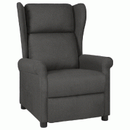 Fauteuil inclinable Gris foncé Tissu Modèle Belvaris - 340950