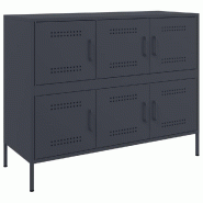 Helloshop26 - Buffet bahut commode armoire meuble de rangement organisateur cuisine salle de séjour salon 100,5 x 39 x 79 cm acier 02_0029689 - méta Helloshop26 - Buffet bahut commode armoire meuble de rangement organisateur cuisine salle de séjour salon 100,5 x 39 x 79 cm acier 02_0029689 - méta