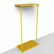 Kit structure penderie + tablette jaune - L70xP40xH146cm - Tube carré