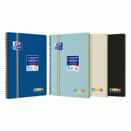 Oxford Lot de 5 Cahier Color System rel. Intégrale A4+, 180p./90 feuilles 90g/m², Séyès, coloris assortis (4) - 3020120185132