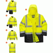 Parka bicolore executive 5-en-1 jaune noir S768 - XXL - bandes réfléchissantes, capuche détachable, certifié CE Parka bicolore executive 5-en-1 jaune noir S768 - XXL - bandes réfléchissantes, capuche détachable, certifié CE