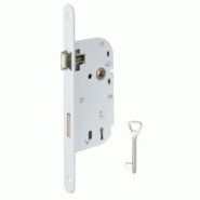Serrure encastrable à clé pour porte de chambre, axe 50mm, bouts ronds, epoxy, 1 clé - THIRARD - gris 3150269139328 Serrure encastrable à clé pour porte de chambre, axe 50mm, bouts ronds, epoxy, 1 clé - THIRARD - gris 3150269139328