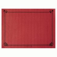 Set de table en pure cellulose 48g/m2 bordeaux avec liseré 31x43cm - par 2000