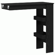 Table de Bar Murale avec étagère Chêne noir 102 x 45 x 103,5 cm Modèle Boréal Panorama Essence - 8721158771469