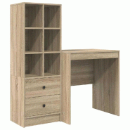 VidaXL Bureau avec tiroir 2 pcs Chêne Sonoma Modèle Titan Panorama Élite - 3337347