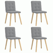 VidaXL Chaises à manger lot de 4 gris clair tissu Modèle Signature Horizon - 3315168