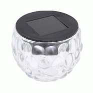 WellHome - Lampe solaire avec panneau solaire et pile AAA incluse - transparent verre WH16579