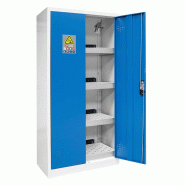 Armoire stockage et charge batteries lithium haute 2 portes - AZ301 - Noir